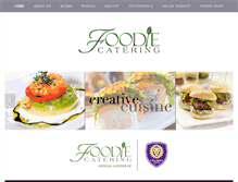 Tablet Screenshot of foodiecatering.com